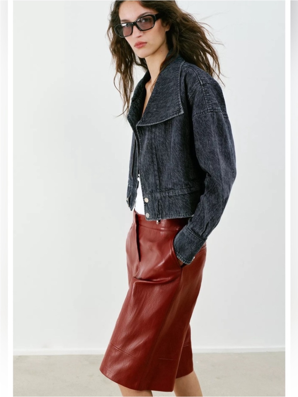 NWT Zara Z1975 Cropped Denim Jacket - Picture 10 of 10